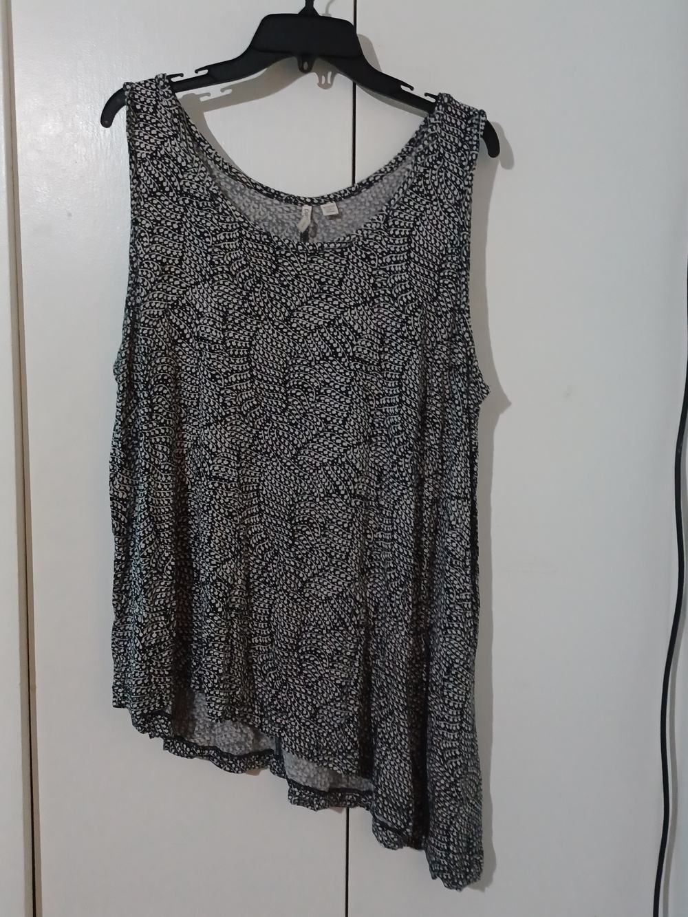 Cato Black and White Patterned Tank Top